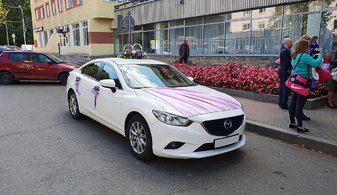 Машина на свадьбу Mazda 6 № A5773, белый