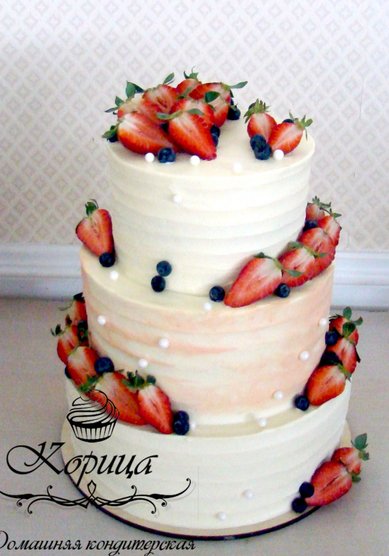 Свадебный торт К116860 - Компания Кондитерская студия Корица