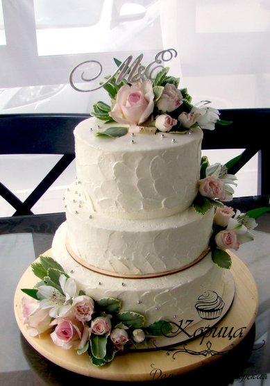Торт на свадьбу К116865 - Компания Кондитерская студия Корица