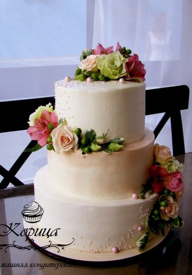 Свадебный торт К116866 - Компания Кондитерская студия Корица