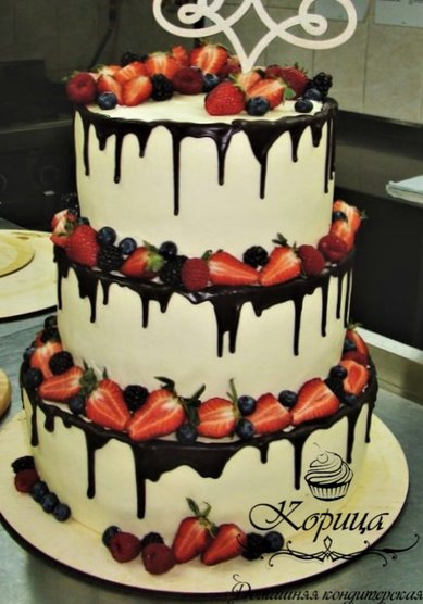 Торт на свадьбу К116867 - Компания Кондитерская студия Корица