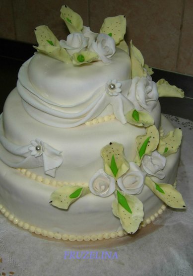 Свадебный торт F59130 - Торты на заказ Fruzelini