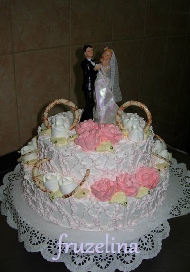 Свадебный торт F59138 - Торты на заказ Fruzelini