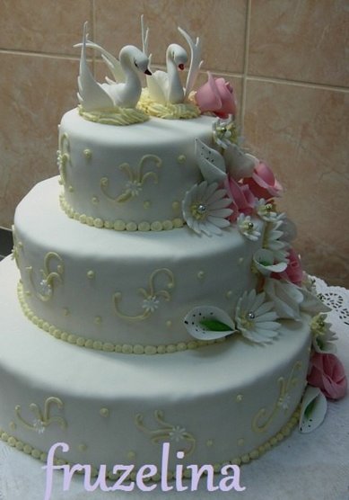 Свадебный торт F59140 - Торты на заказ Fruzelini