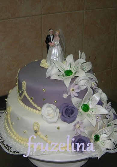 Торт на свадьбу F59141 - Торты на заказ Fruzelini