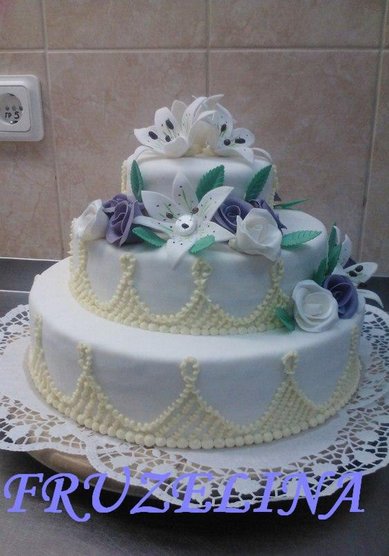 Свадебный торт F59144 - Торты на заказ Fruzelini