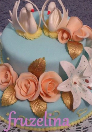 Торт на свадьбу F59147 - Торты на заказ Fruzelini