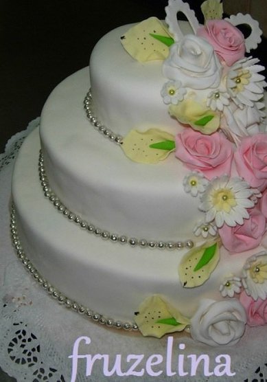 Свадебный торт F59148 - Торты на заказ Fruzelini