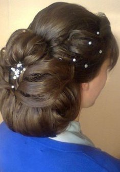 Cвадебная прическа Т16635 с собранными волосами