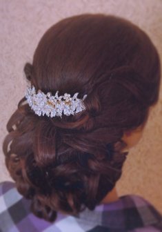 Cвадебная прическа Т16638 с собранными волосами