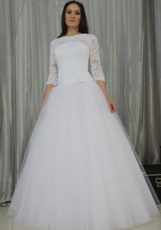 Свадебное платье С44714. С пышной юбкой, длинное без шлейфа.