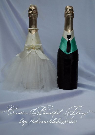 Украшения на бутылки C59106 - Свадебные аксессуары Creative Beautiful Things
